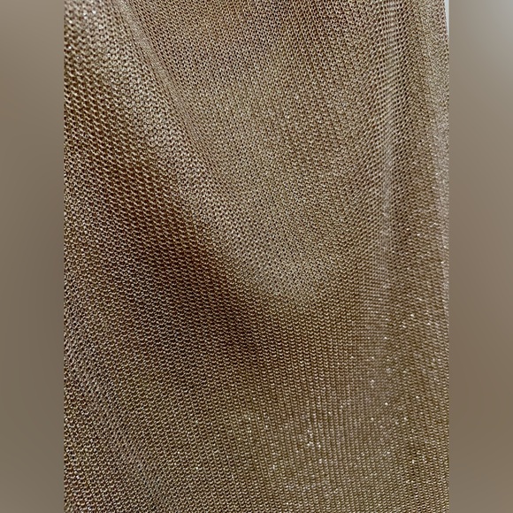 NWT PrettyLittleThing Gold Satin Cowl Neck Ruched Bodycon Mini Dress - Picture 7 of 8